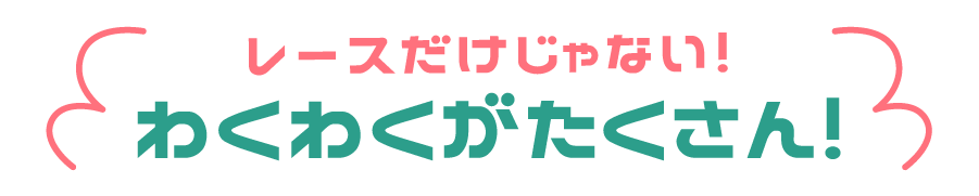 レースだけじゃない！わくわくがたくさん！